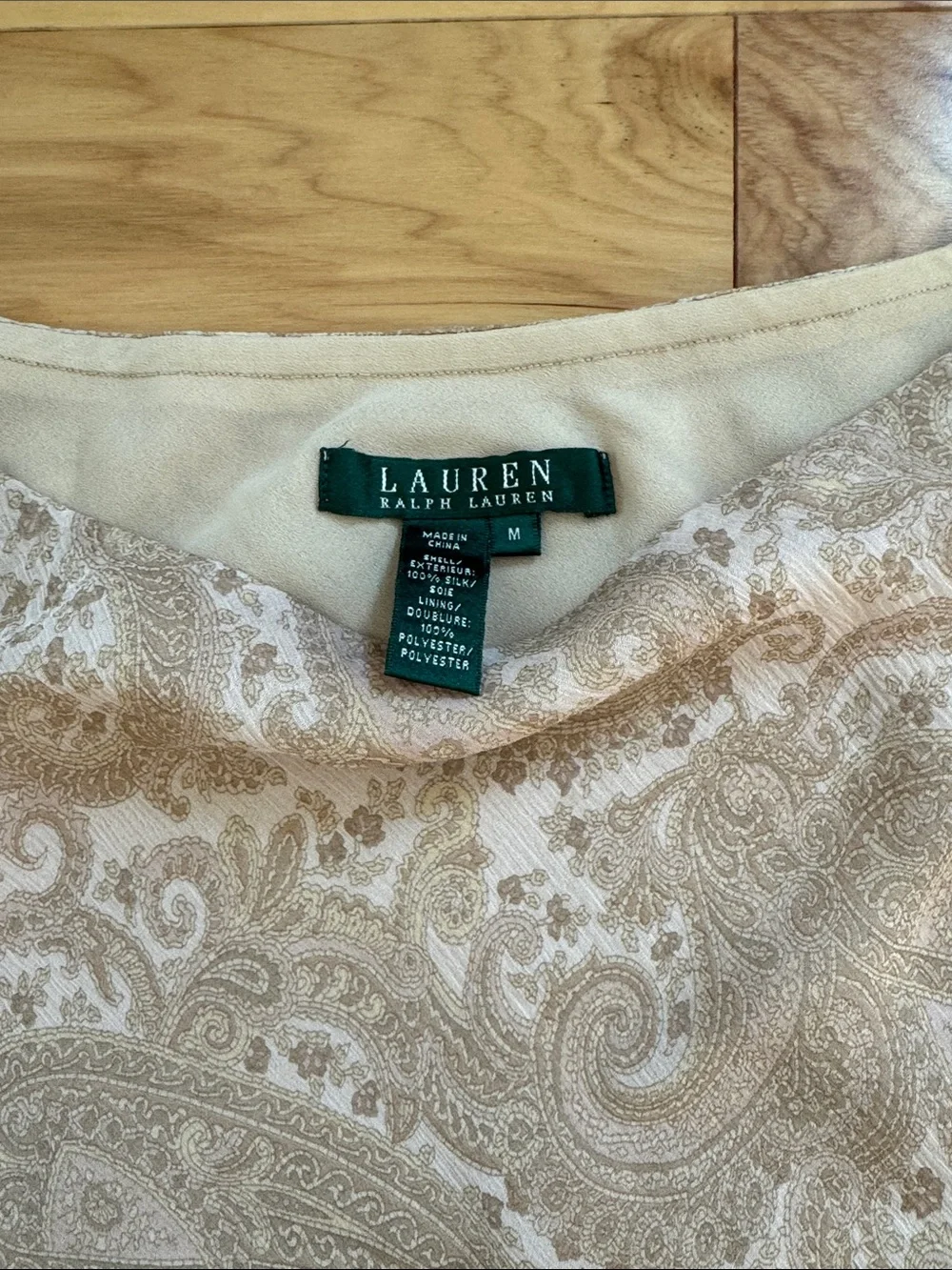 Ralph Lauren paisley print a line skirt